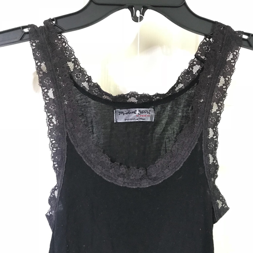 Michael Stars Vintage Black Lace Tank